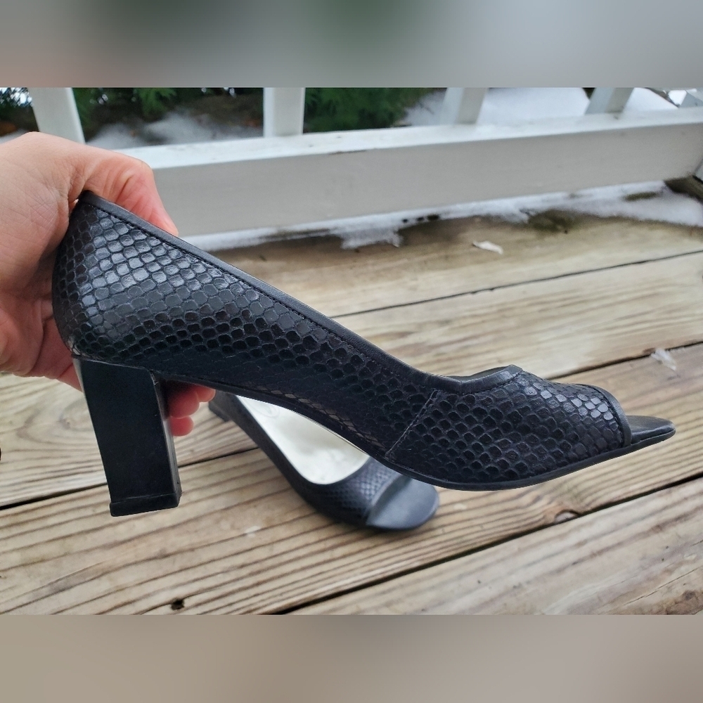 Talbots Black Textured Women's Heels